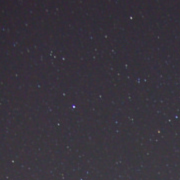 Top left stacked result crop at x 0, y 0, 180 by 180 prepared-image pixels.